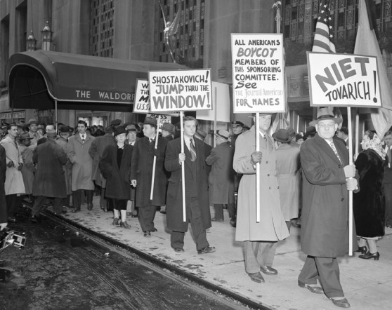 Protesters Outside the Waldorf Astoria